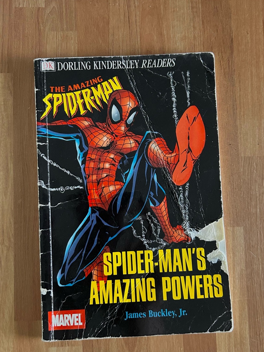 Marvel Spider-Man Book Cover in Black, Red & Yellow